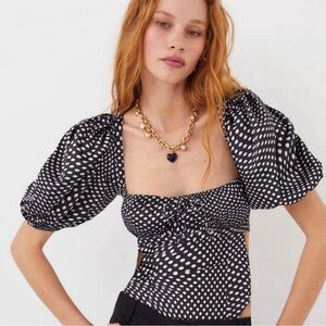 For Love and Lemons polka dot body suit